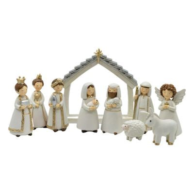 Cream Nativity Set 10 Piece