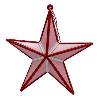 Pink & Red Star Hanging Ornament