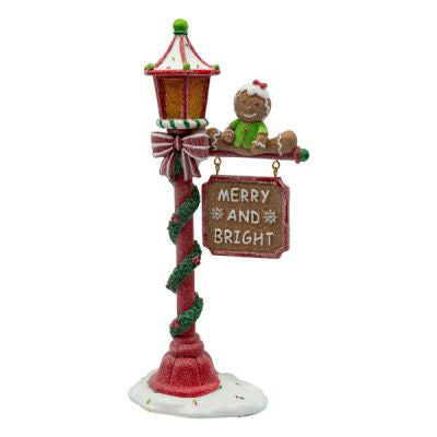 Gingerbread Lamppost Figurine 36cm