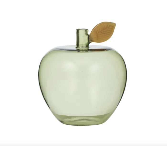 Apple Glass Sculpture Green