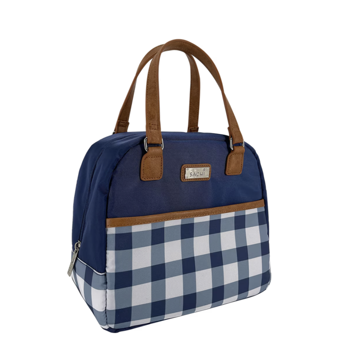 Insulated Cali Lunch Bag - Indigo Gingham