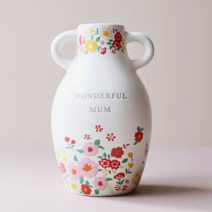 Large Ceramic Floral Vase, H15.5cm Assorted Design