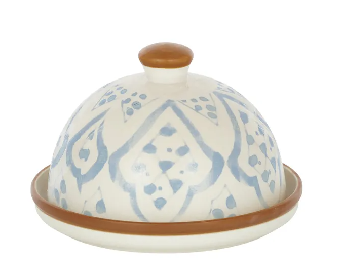 Aleah Ceramic Cheese/Butter Dome Blue