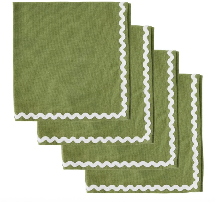 Orla Napkins Cotton S/4 Olive