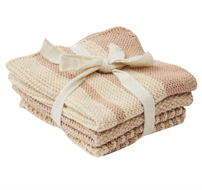 Amy Knit Cloth S/3 Clay