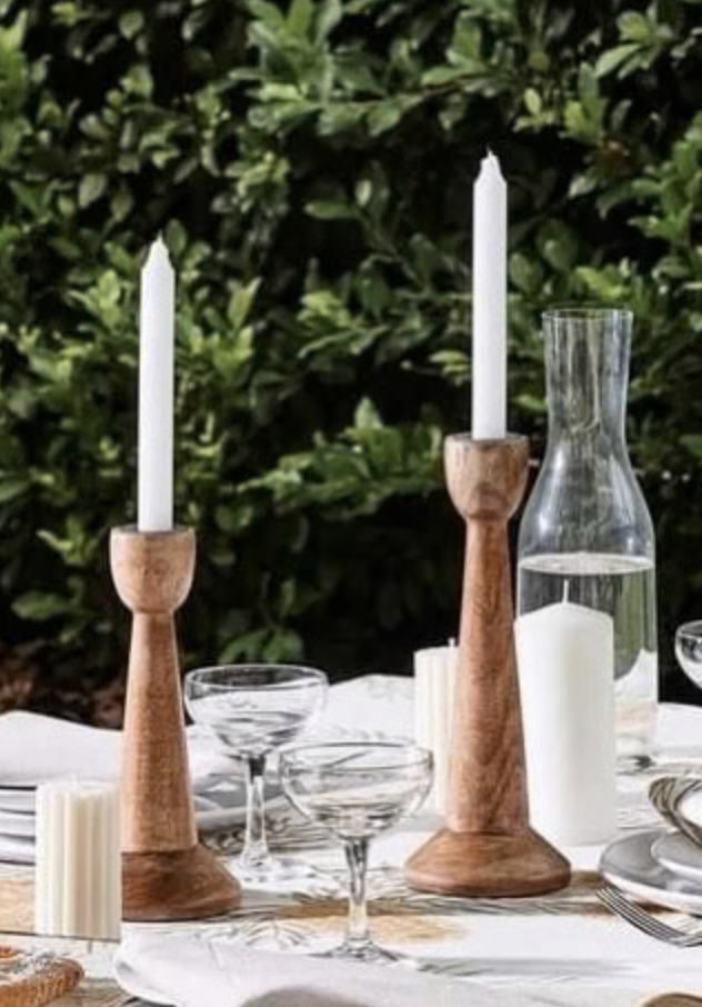 Bulla Mango Wood Candle Holder Small