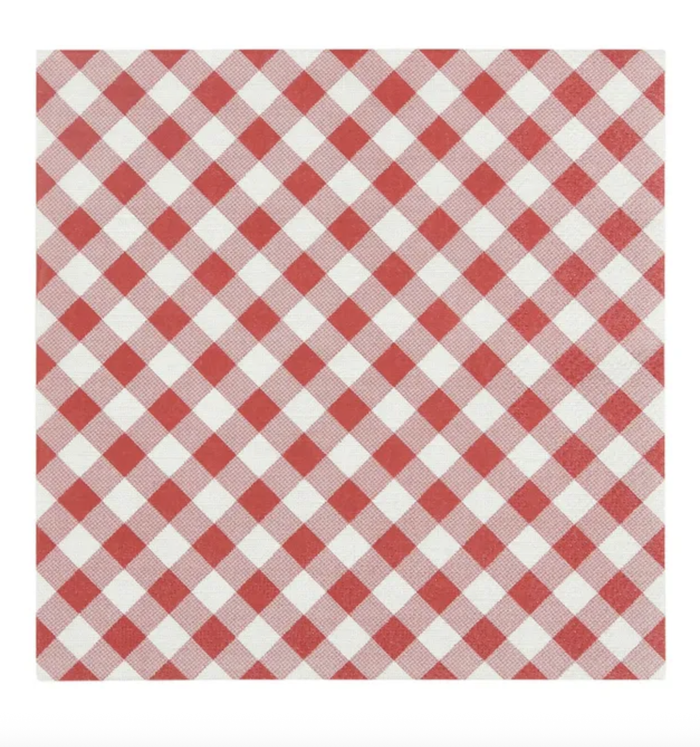 Red Gingham 20pk 3ply Napkin