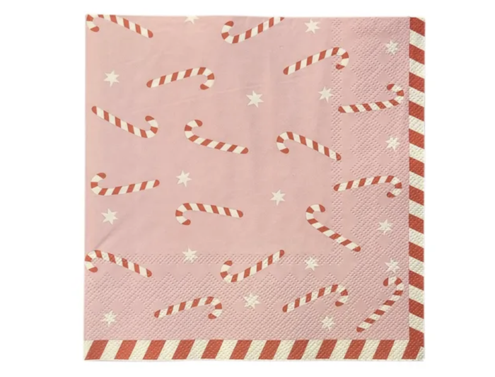 Candy Cane 20pk 3ply Napkin