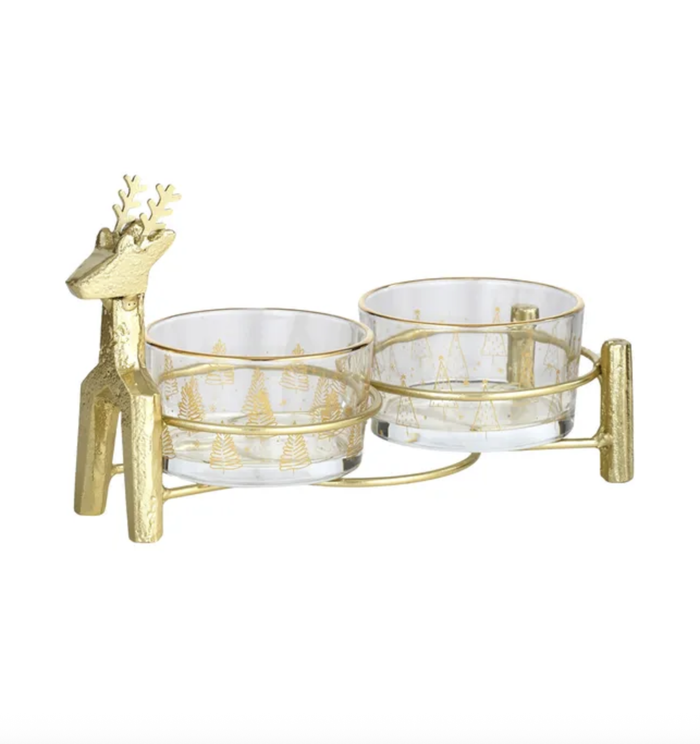 3-Piece Deer Tapas Set Gold