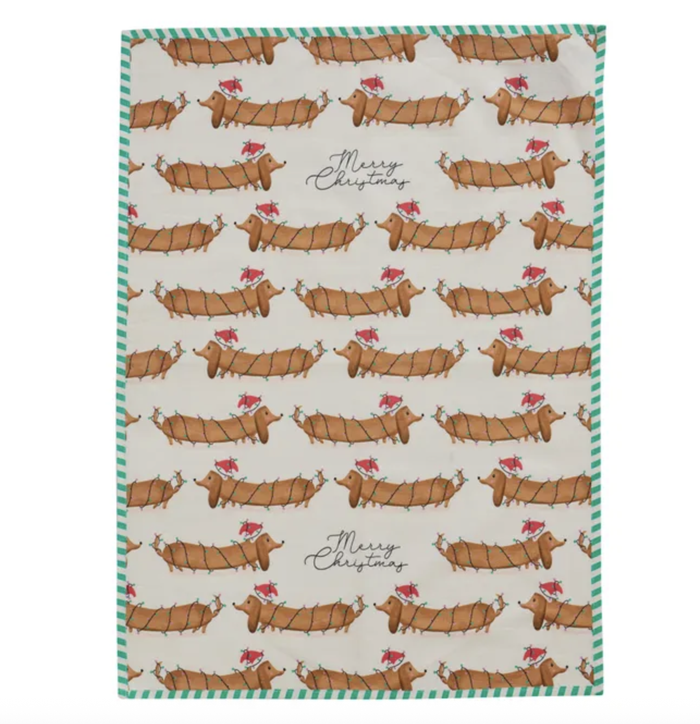 Sausage Dog Tea Towel
