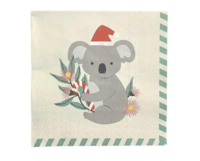 Koala Christmas 20pk 3ply Napkin