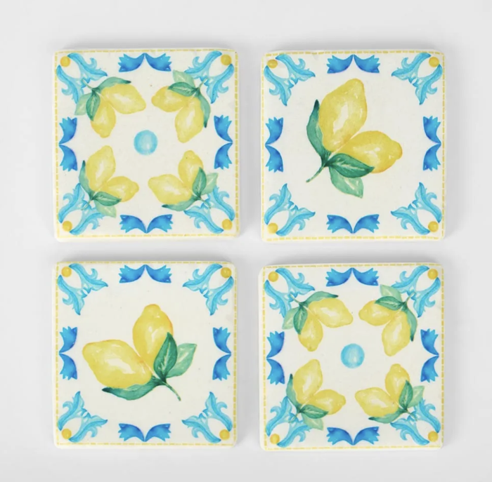 La Dolce Vita Lemon Coasters - Set of 4
