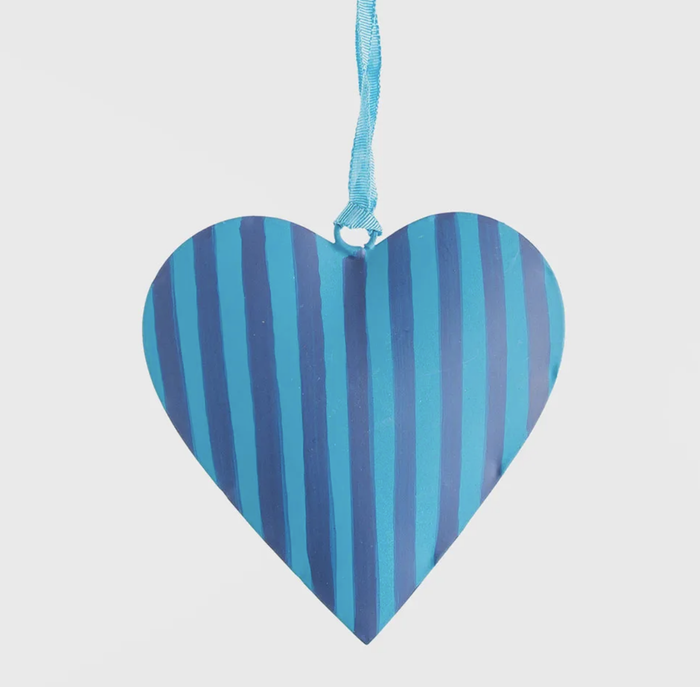 La Dolce Vita Heart Tree Decoration Blue Small
