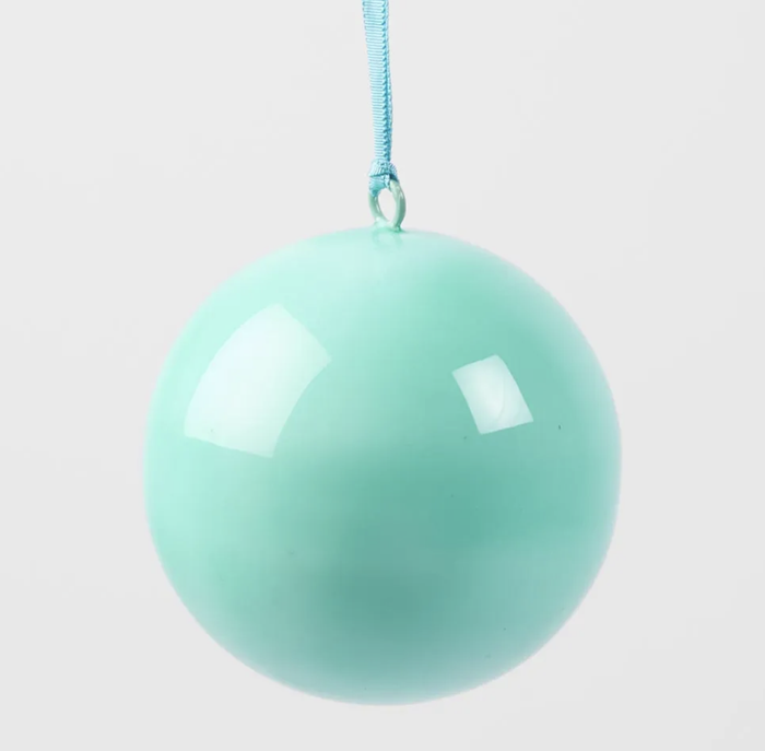 Glossy Iron Bauble Small Aqua