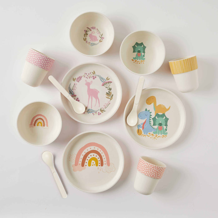 Whimsical Bamboo 4pc Dinner Sets 3 Assorted Designs