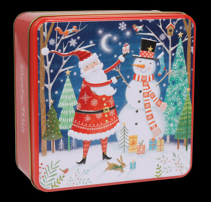 Grandma Wild's Embossed Santa & Snowman Character Tin 160g