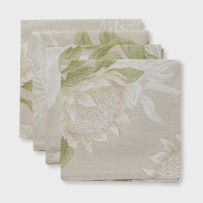 King Protea Napkin Set 4