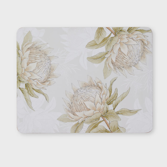 King Protea Rectangle Placemat Set 4