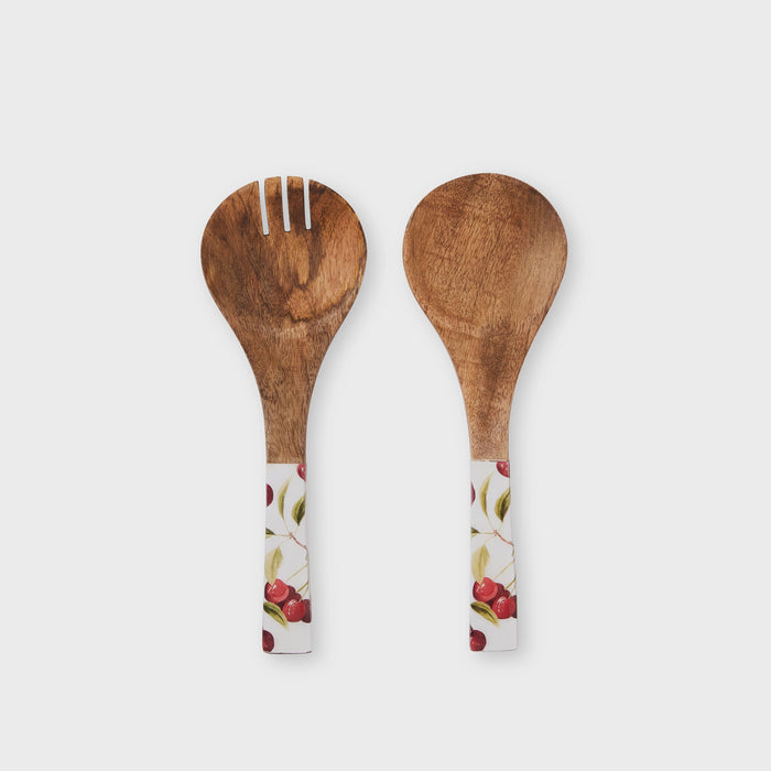 Cherry Salad Servers Set 2