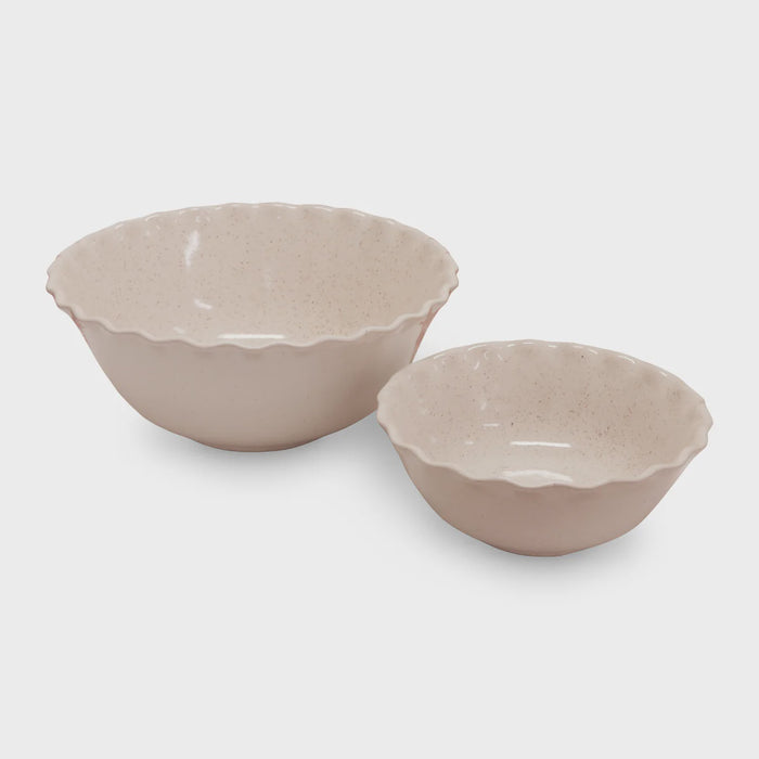 Cleo Wavy Cream Speckle Bowl