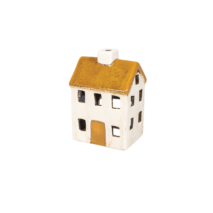 Petite Chalet Tea Light House Mustard