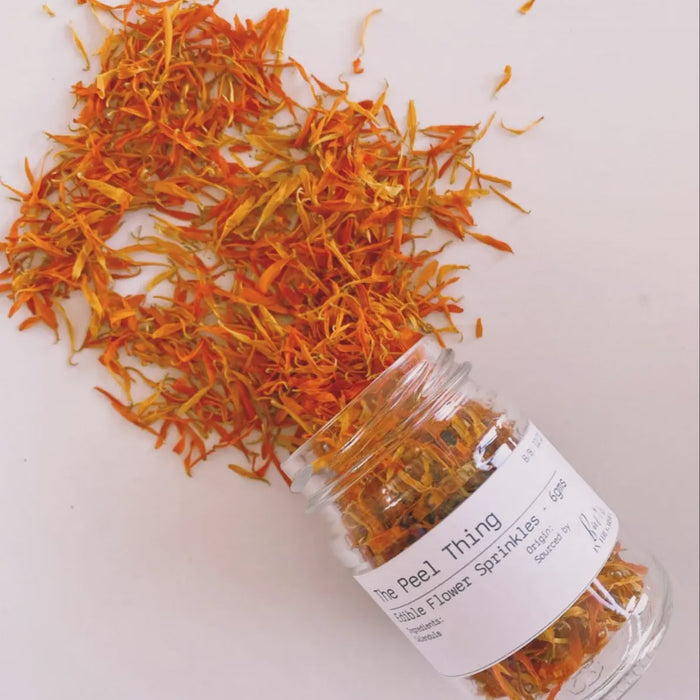 Edible Flower Sprinkles - Orange Calendula