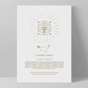 Print - Capricorn Star Sign A4