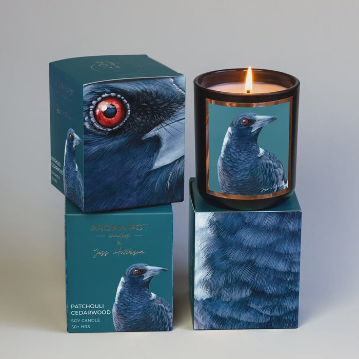 Jess Hutchison Artist Soy Candle - Patchouli Cedarwood