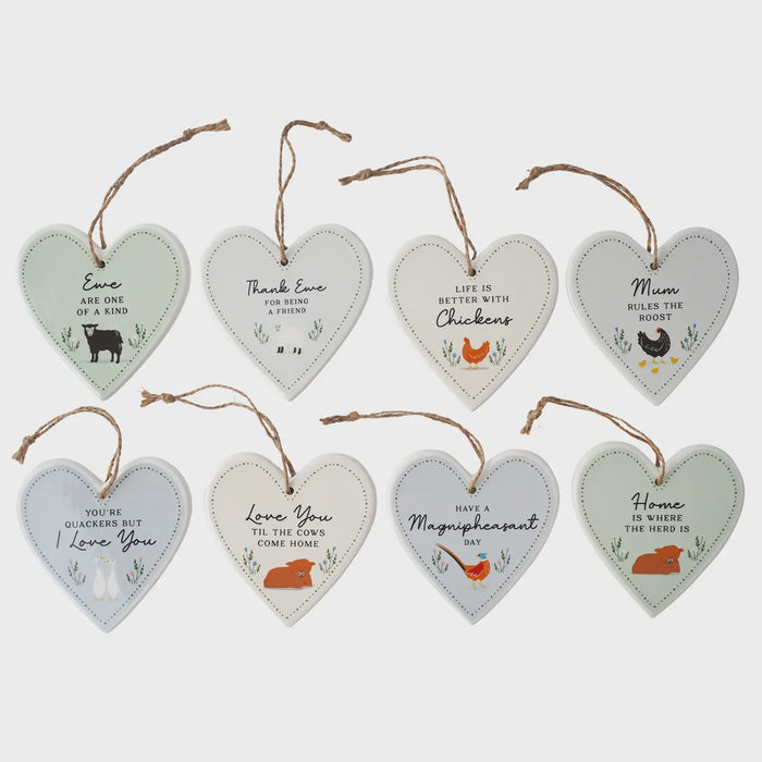 Bramble Farm Hanging Heart Assorted Design