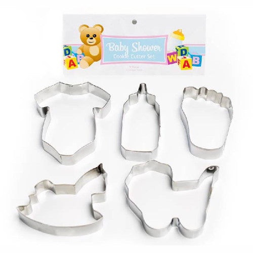 Baby Shower 5pce SS Cookie Cutter Set