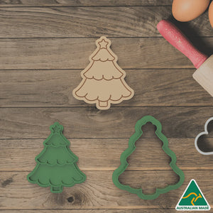 Christmas Tree Cookie Cutter & Embosser Stamp 10cm