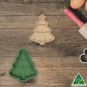 Christmas Tree Cookie Cutter & Embosser Stamp 10cm