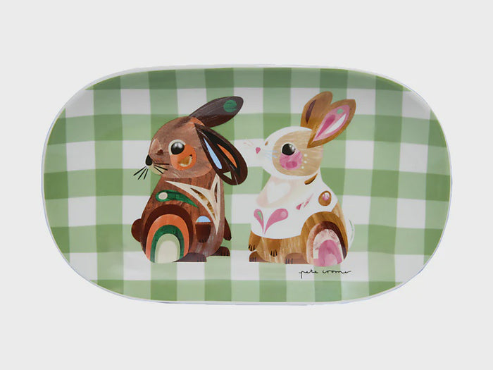Pete Cromer Barn Friends Oblong Platter Bunny