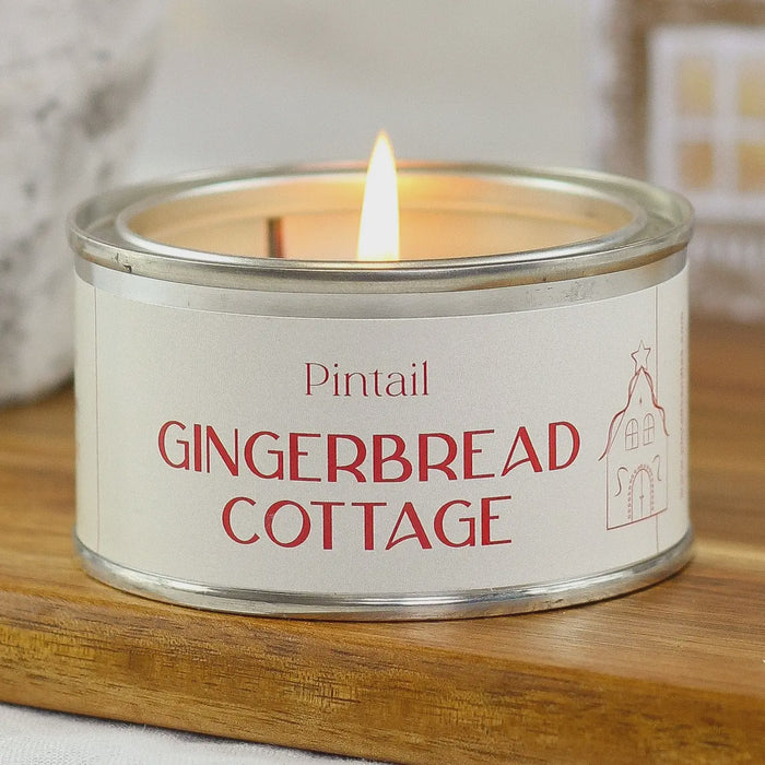 Paint Pot Candle Small - Gingerbread Cottage