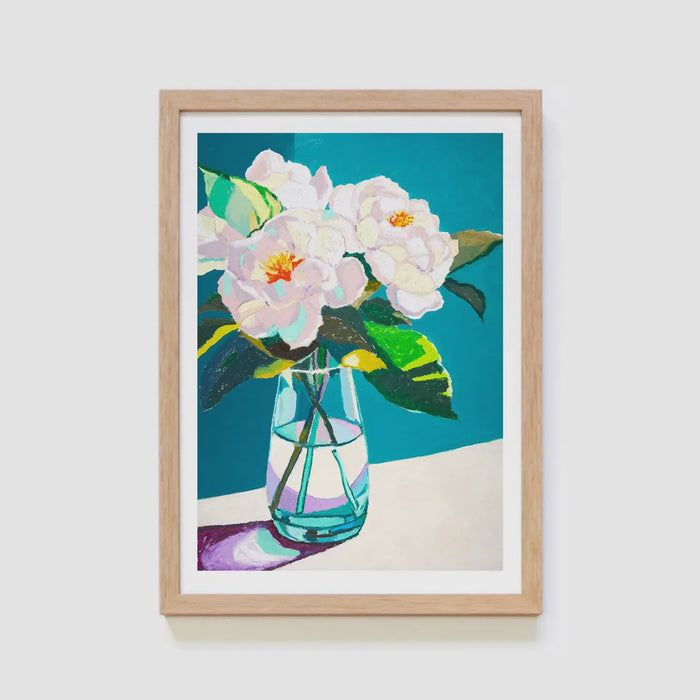 Art print - White Peonies A4