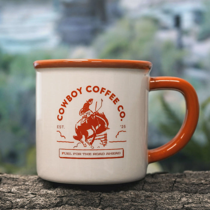 Stoneware Mug - 'cowboy Coffee Co.'