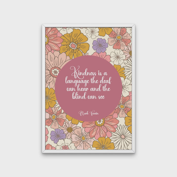 Print - Mark Twain Kindness Quote Print A4