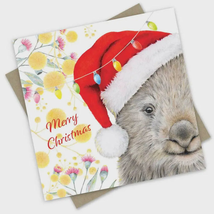 Greeting Card - Christmas Card: Merry Christmas Mr Wombat