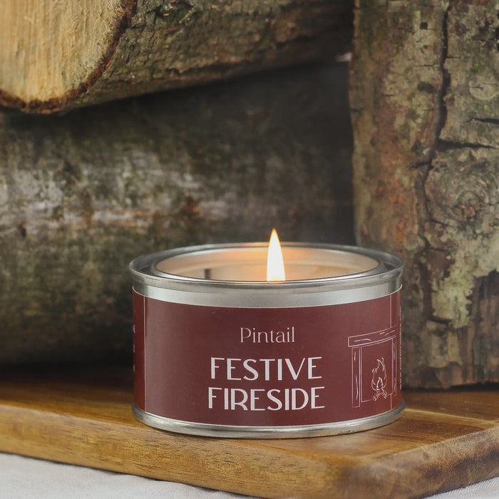 Paint Pot Candle Small - Festive Fire