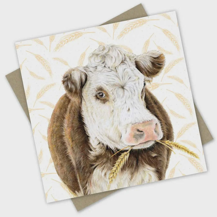 Greeting Card - Furry Friend: Mr Smoochy the Hereford Cow