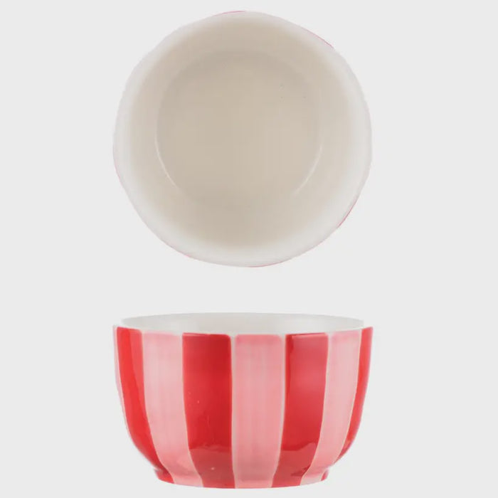 Small Bowl - Pink and Red Stripe