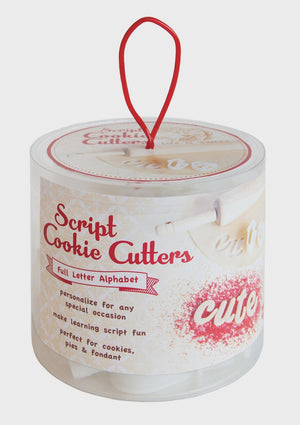 Script Cookie Cutters - Set of 26