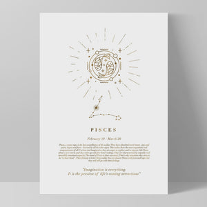 Print - Pisces Star Sign A4