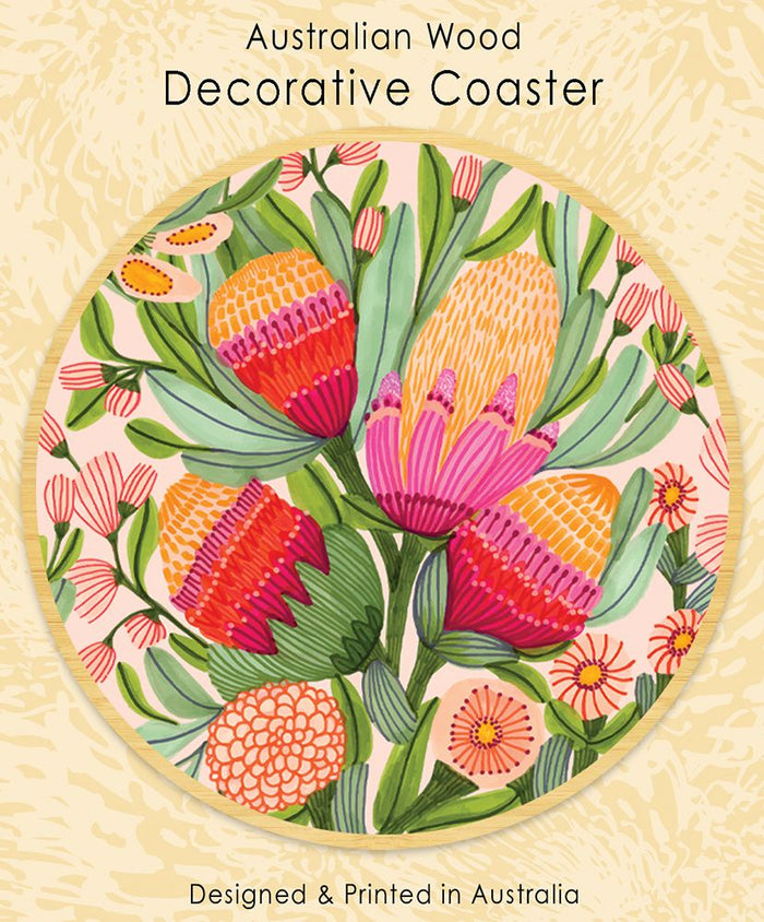 Coaster: Protea & Gum Blossom