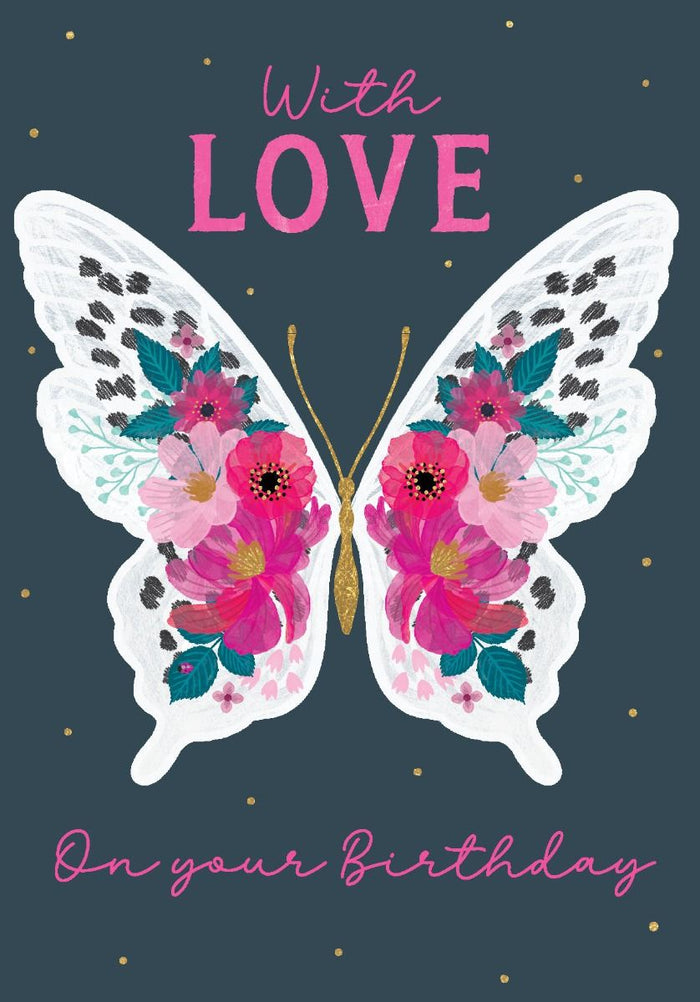 Greeting Card: Birthday Wishes Butterfly