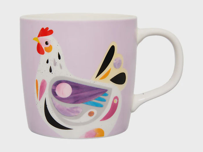 Pete Cromer Barn Friends Mug 375ML Chook Purple