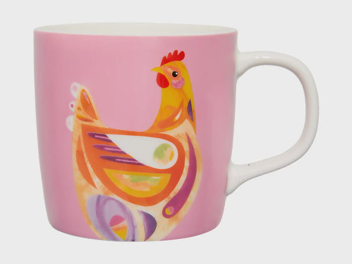 Pete Cromer Barn Friends Mug 375ML Chook Pink