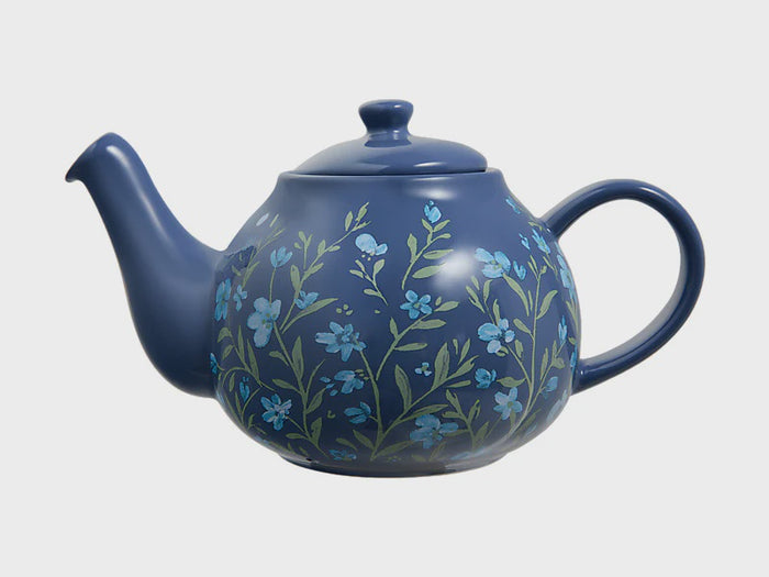 Olde English Teapot 1.1L Blue Floral Gift Boxed