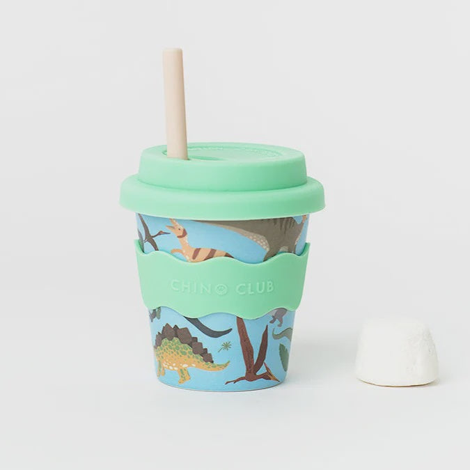 4 oz Green Dino Babychino Cup