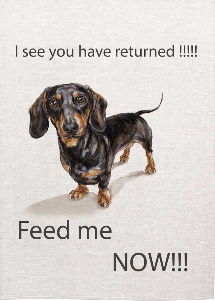 I see you have returned Dachshund Linen Tea Towel